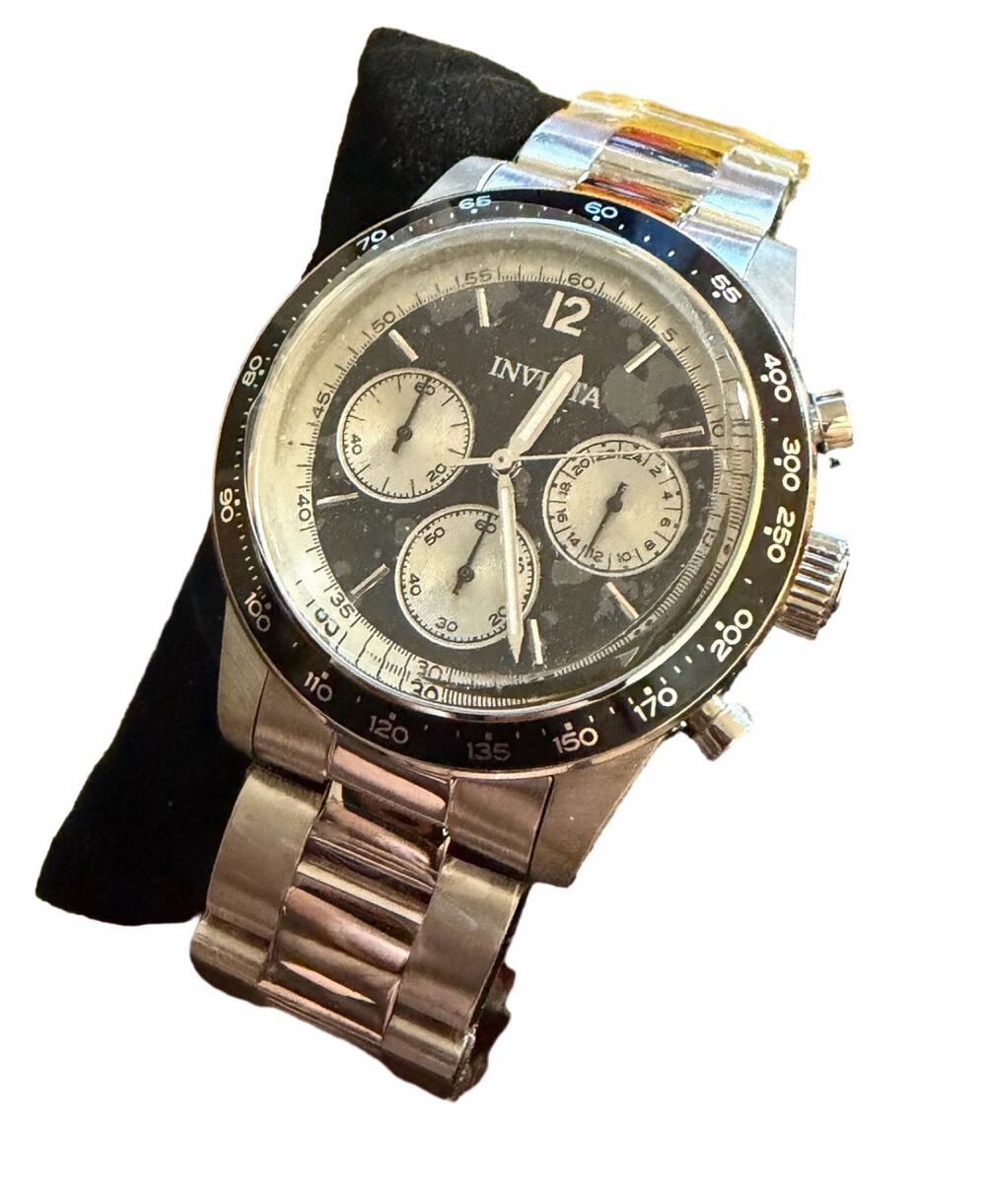 Invicta Speedway Chronograph Men's Watch Black Dial Stainless Steel